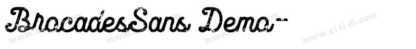 BrocadesSans Demo字体转换